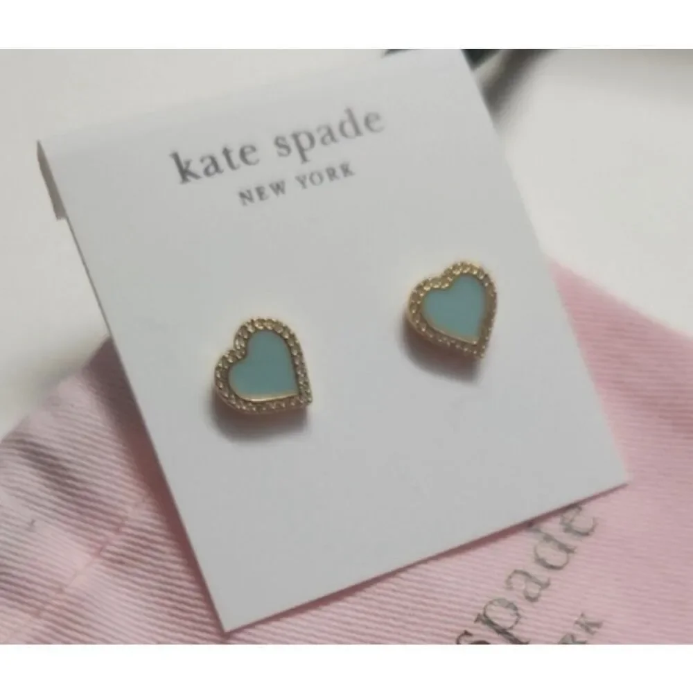 Kate Spade NEW earrings - Take Heart earrings Tiffany blue